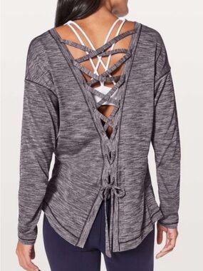 lululemon athletica Heathered Purple Long Sleeve Top